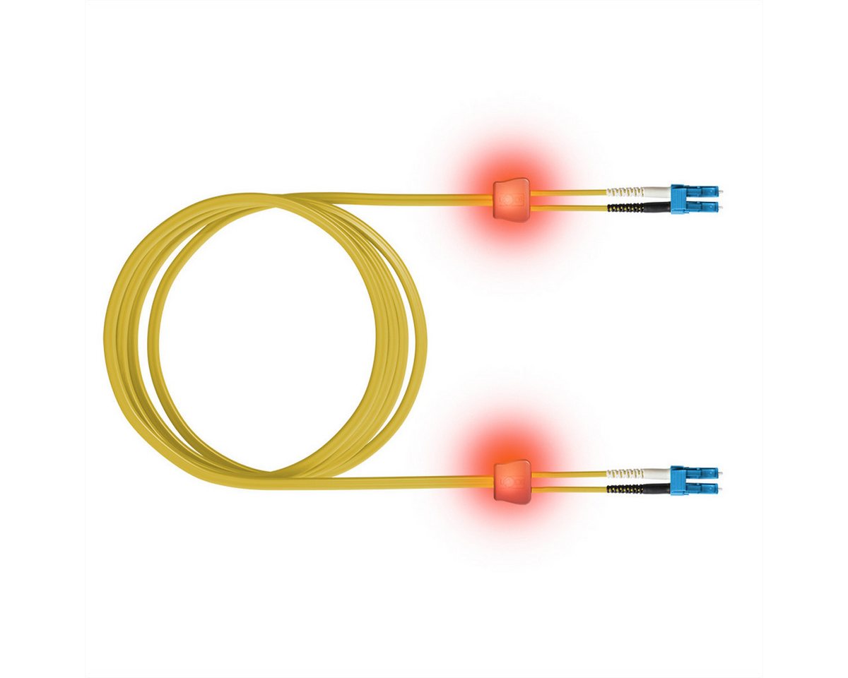 Easylan LWL-LED-Patchkabel duplex 9/125µm OS2, LC/LC Glasfaserkabel, (300.0 cm) von Easylan