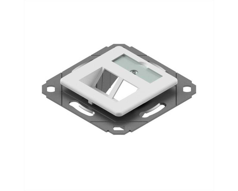 Easylan preLink / fixLink Modulaufnahme Netzwerk-Panel (2xKS m. Zentralplatte 9x31,8 mm RAL 9010) von Easylan