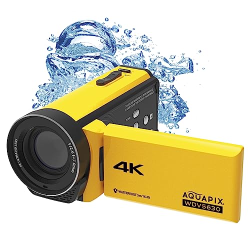 Aquapix WDV5630 Unterwasser-Camcorder, Echtes 4K-Video, Bis zu 56MP, 18x Digital-Zoom, 3" Display, Gelb Aquapix WDV5630 Unterwasser-Camcorder, Echtes 4K-Video, Bis zu 56MP, 18x Digital-Zoom, 3" Display, Gelb von Easypix