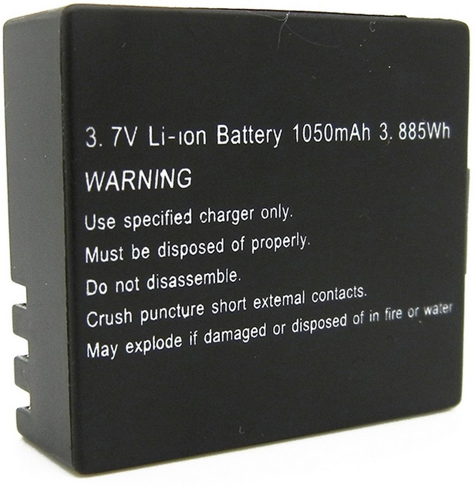 Easypix Akku für Easypix GoXtreme Impulse Li-Ion 3,7 Volt 1050 mAh schwarz Kamera-Akku 1050 mAh (3.7 V) von Easypix