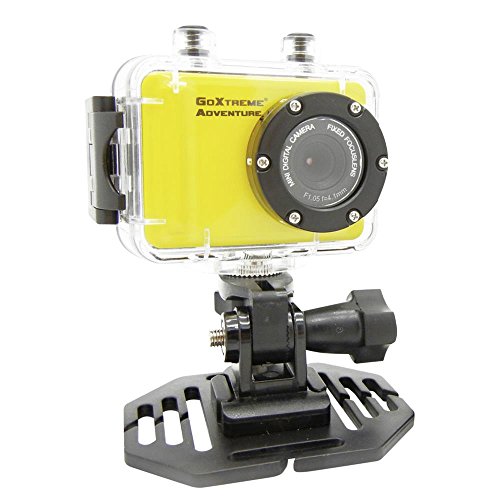 GoXtreme 20116 Adventure HD Action-Kamera mit Wasserdichtem (5 cm (2 Zoll) Display, 720p, 1,3 Megapixel, CMOS-Sensor, microSD Kartenslot, USB, Li-Ion Akku) gelb von Easypix