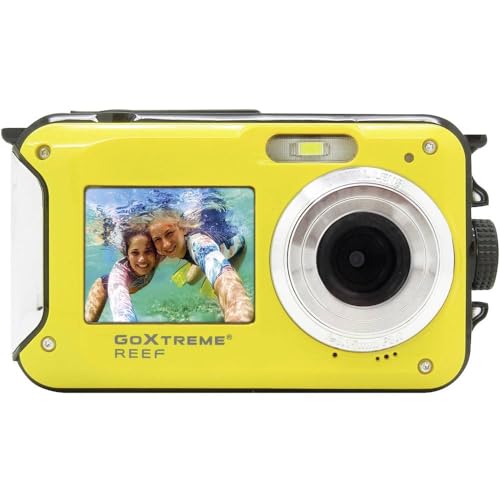 GoXtreme Reef Unterwasserkamera mit Zwei Displays, wasserfest bis 3 m, bis zu 24 MP Auflösung, 4X Digital-Zoom, 8 MP Sensor, Gelb GoXtreme Reef Unterwasserkamera mit Zwei Displays, wasserfest bis 3 m, bis zu 24 MP Auflösung, 4X Digital-Zoom, 8 MP Sensor, Gelb von Easypix