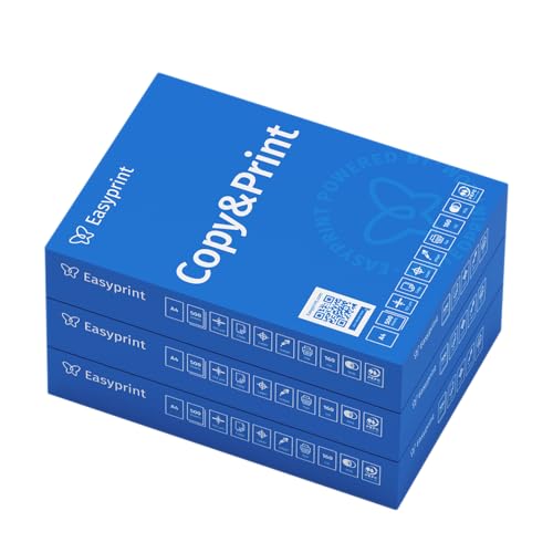 NEU! Easyprint Druckerpapier Kopierpapier 1500 Blatt 3 x 500 A4 Premium Hochweiß CIE 160 Testsieger PEFC Umweltzertifikat von Easyprint