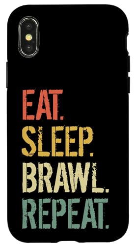Eat Sleep Brawl Repeat Stars Lustiges Videospiel Hülle für iPhone X/XS Eat Sleep Brawl Repeat Stars Lustiges Videospiel Hülle für iPhone X/XS von Eat Sleep Brawl Repeat Gamer Gifts