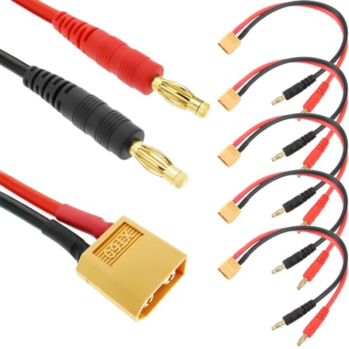 EatPitaya XT90 Männlich Stecker auf 4.0mm Bananenstecker RC Ladekabel Adapter mit 14 AWG 15 cm/5,9 Zoll Kabel für RC-Hubschrauber, Quadrocopter – 2 Stück EatPitaya XT90 Männlich Stecker auf 4.0mm Bananenstecker RC Ladekabel Adapter mit 14 AWG 15 cm/5,9 Zoll Kabel für RC-Hubschrauber, Quadrocopter – 2 Stück von EatPitaya