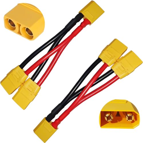 EatPitaya XT90 Parallel Y Splitter Akkuverbinder XT90H-Stecker Stil 1-Stecker auf 2-Buchse 10AWG, 100mm Dual Verlängerungskabel für Quadrocopter, Multirotoren, RC LiPo Akku - 2 Stück EatPitaya XT90 Parallel Y Splitter Akkuverbinder XT90H-Stecker Stil 1-Stecker auf 2-Buchse 10AWG, 100mm Dual Verlängerungskabel für Quadrocopter, Multirotoren, RC LiPo Akku - 2 Stück von EatPitaya