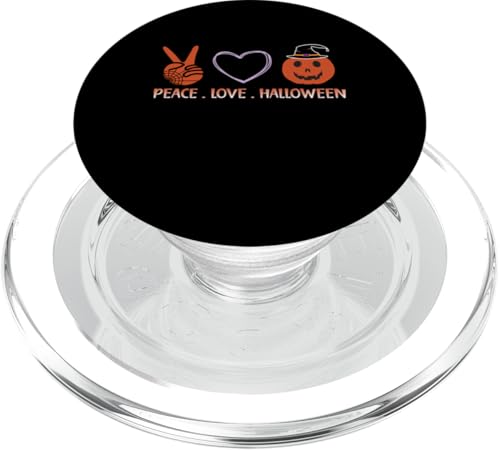 Frieden, Liebe, Halloween-Geist, gruseliger Nekromant PopSockets PopGrip für MagSafe von EatSleepFind