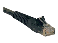 Tripp Lite N201-003-BK Cat6 Gigabit hakenloses, anvulkanisiertes (UTP) Ethernet-Kabel (RJ45 Stecker/Stecker), PoE, Schwarz, 0,91 m, 0,91 m, Cat6, U/UTP (UTP), RJ-45, RJ-45 von Eaton Corporation