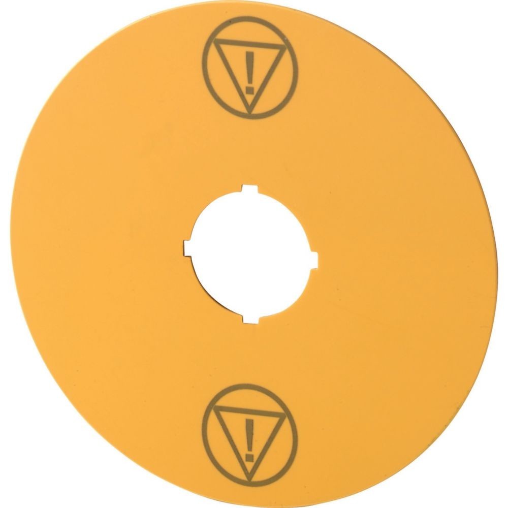 10 Stk. Eaton Schild Not-Aus D=90mm gelb M22-XAK-ESS 180469 von Eaton