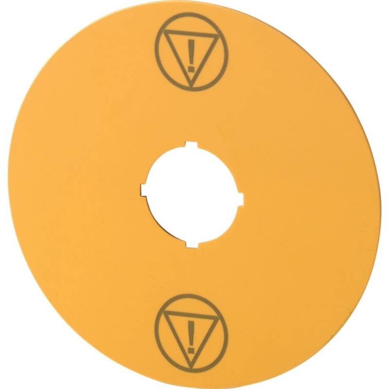 10 Stk. Eaton Schild Not-Aus D=90mm gelb M22-XAK-ESS 180469 von Eaton