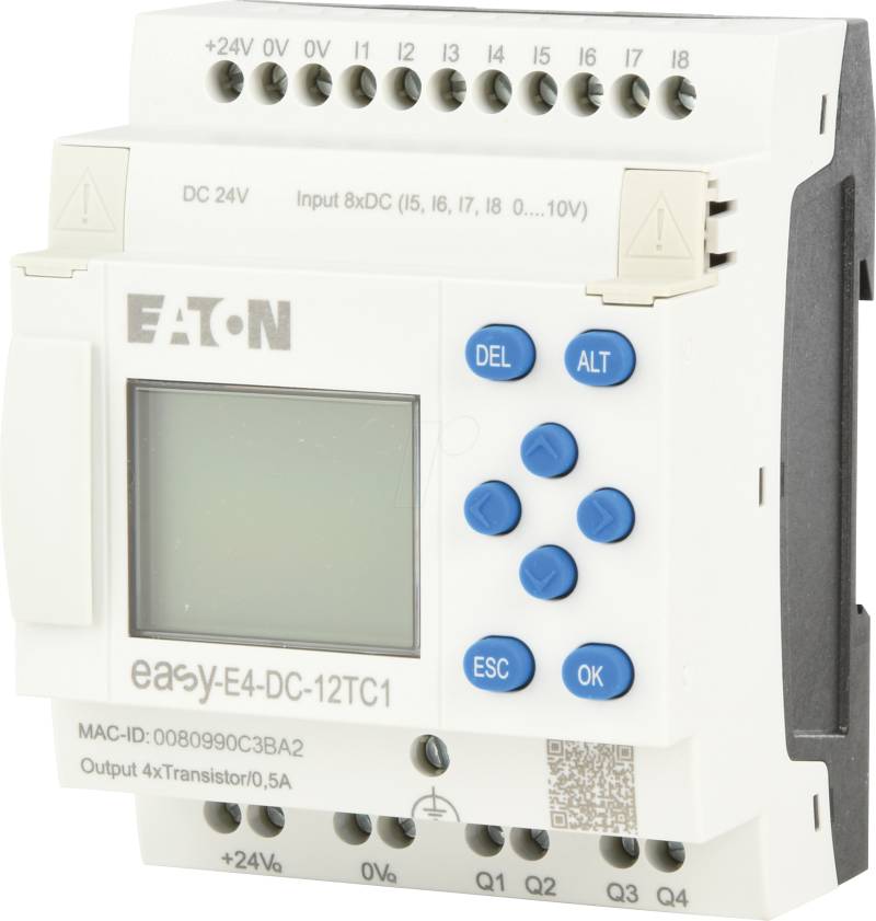 EASY-E4-DC-12TC1 - Steuerrelais, 8DI (4D/A) 4DO, 4xTransistor, 24 VDC von Eaton