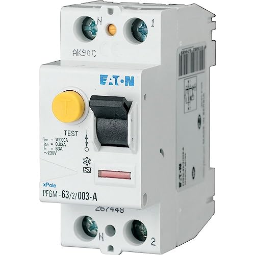 EATON 264286 PFGM-63/2/003 – Schalter – Weiß – Schwarz – 2 Pole / 63 A / 30 mA – Typ AC – Schraubverbindung EATON 264286 PFGM-63/2/003 – Schalter – Weiß – Schwarz – 2 Pole / 63 A / 30 mA – Typ AC – Schraubverbindung von Eaton