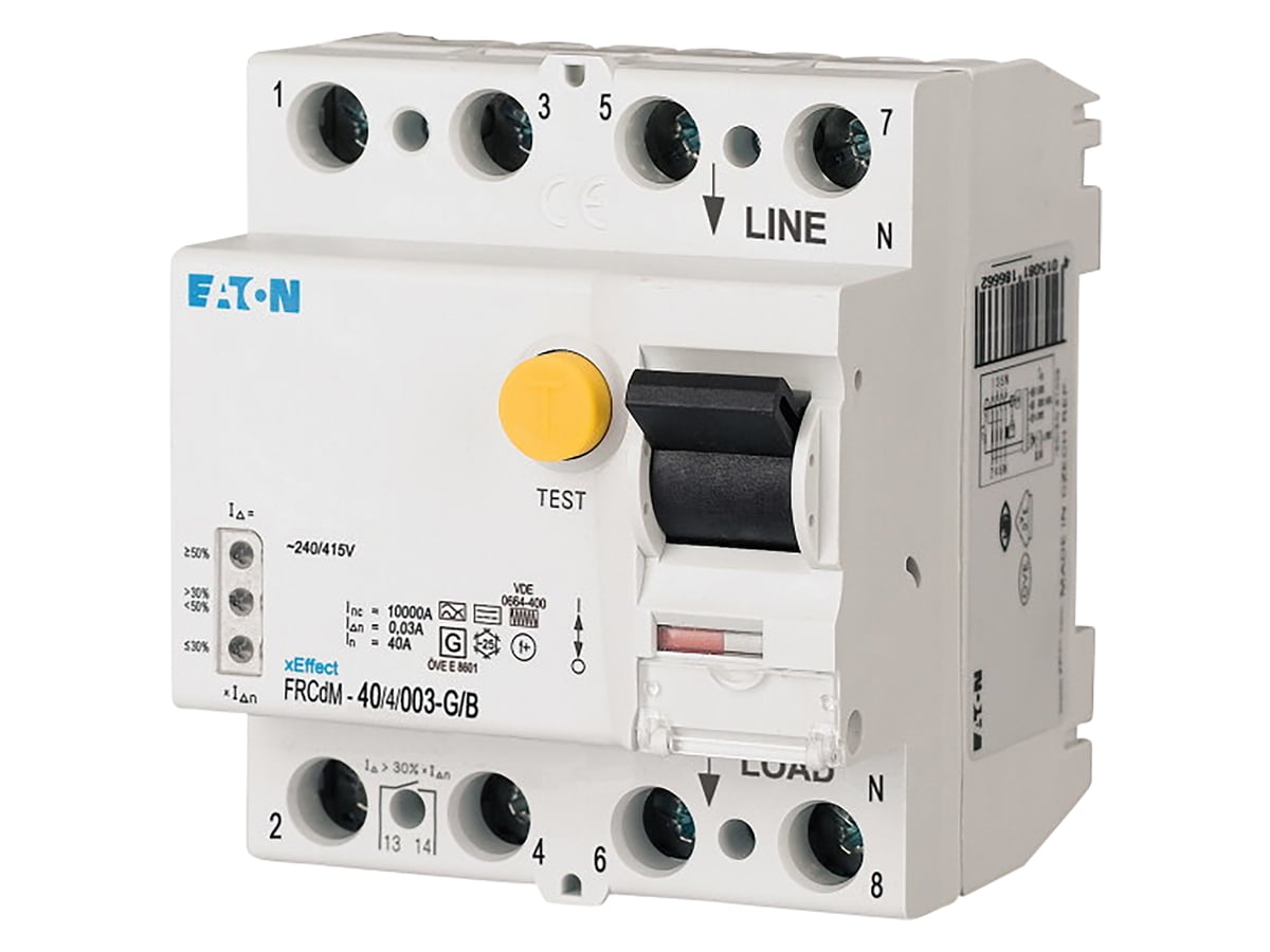 EATON Fehlerstrom-Schutzschalter FRCDM-40/4/003-G/B EATON Fehlerstrom-Schutzschalter FRCDM-40/4/003-G/B von Eaton
