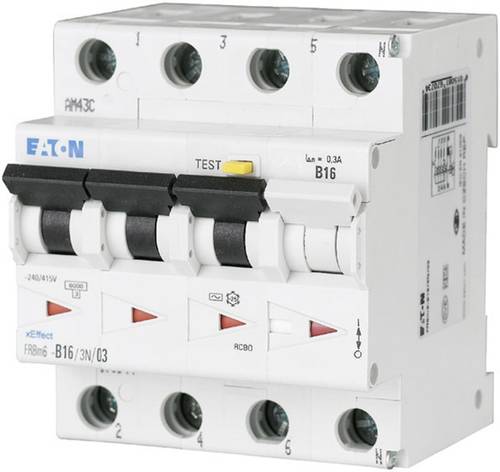 Eaton 170999 FI-Schutzschalter/Leitungsschutzschalter 4polig 16A 0.03A 415 V/AC Eaton 170999 FI-Schutzschalter/Leitungsschutzschalter 4polig 16A 0.03A 415 V/AC von Eaton