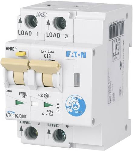 Eaton 187183 Brandschutzschalter 2polig 13A 0.01A 230 V/AC 1St. Eaton 187183 Brandschutzschalter 2polig 13A 0.01A 230 V/AC 1St. von Eaton
