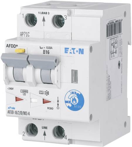 Eaton 187202 Brandschutzschalter 2polig 16A 0.01A 230 V/AC 1St. Eaton 187202 Brandschutzschalter 2polig 16A 0.01A 230 V/AC 1St. von Eaton