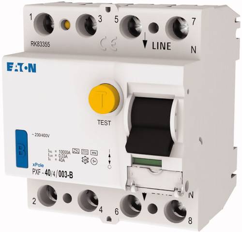 Eaton 300299 PXF-40/4/003-B FI-Schutzschalter allstromsensitiver FI B 4polig 40A 0.03A 230 V, 400V Eaton 300299 PXF-40/4/003-B FI-Schutzschalter allstromsensitiver FI B 4polig 40A 0.03A 230 V, 400V von Eaton
