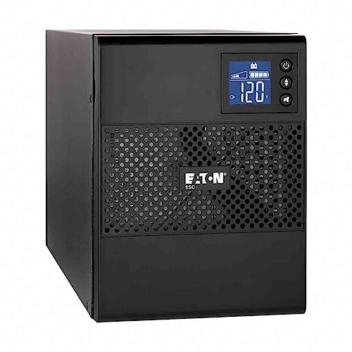 Eaton 5SC 500 IEC USV Tower - Line-interactive Unterbrechungsfreie Stromversorgung - 5SC500i - 500VA (4 Ausgänge IEC-C13 10A, Shutdown-Software, AVR Spannungsregler, inkl. USB-Kabel) - Schwarz von Eaton