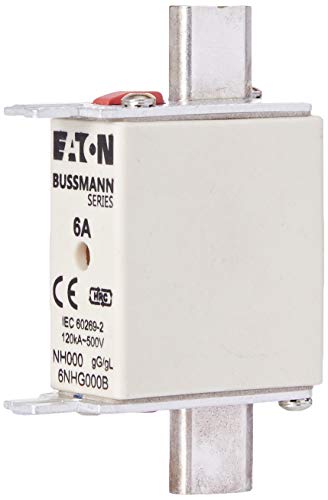 Eaton 6NHG000B Sicherungseinsatz, Niederspannung, 6 A, AC 500 V, NH000, Gl/Gg, IEC, Doppelkennmelder, Spannungsführende Grifflasche Eaton 6NHG000B Sicherungseinsatz, Niederspannung, 6 A, AC 500 V, NH000, Gl/Gg, IEC, Doppelkennmelder, Spannungsführende Grifflasche von Eaton