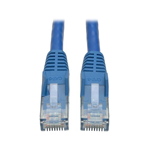 Eaton Cat6 Gigabit Snagless Molded UTP Patch Ethernet-Kabel, RJ45 Stecker-auf-Stecker-Kabel, 1 Fuß / 0,3 Meter (N201-001-BL) von Eaton