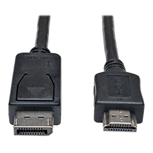 Eaton DisplayPort-auf-HDMI-Kabeladapter, DP-auf-HDMI, Stecker-auf-Stecker, 1080P HD-Auflösung, Schwarz, 3 Fuß / 0,9 Meter (P582-003) von Tripp Lite