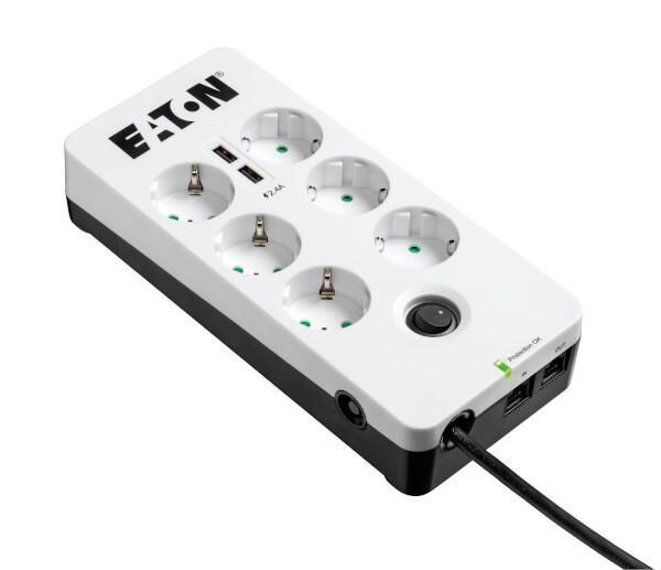 Eaton Steckdosenleiste 6fach mit RJ-11 Telefonstecker und USB-Anschlüsse 1.5m... von Eaton