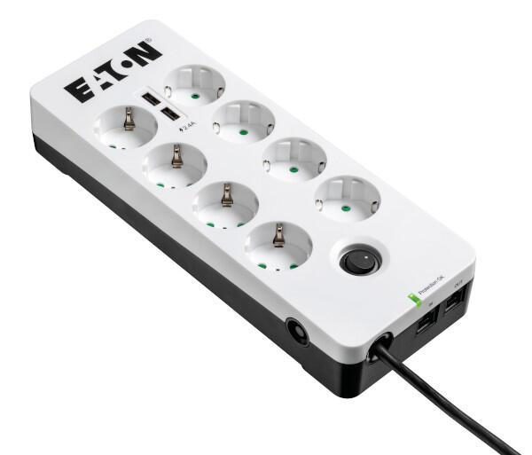 Eaton Steckdosenleiste 8fach mit RJ-11 Telefonstecker und USB-Anschlüsse 1.5m... von Eaton
