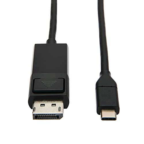 Eaton USB-C auf DisplayPort-Kabeladapter, Thunderbolt 3 DisplayPort-Kabeladapter, Gen 1, Verriegelungsstecker, 4K DP @ 60 Hz, 4: Schwarz, 3 Fuß / 0,9 Meter (U444-003-DP-BE) von Tripp Lite