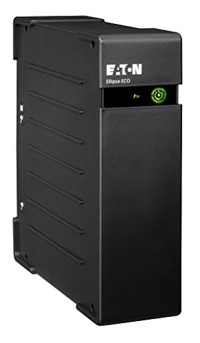 Eaton USV Ellipse ECO 1200 USB DIN - Off-line Unterbrechungsfreie Stromversorgung (USV) - 1200 VA mit Überspannungsschutz - EL1200USBDIN - (8 Schuko Ausgänge, Akku) - Schwarz von Eaton