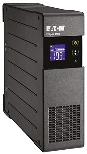 Eaton USV Ellipse PRO 1200 DIN - Line Interactive USV - ELP1200DIN - 1200VA - (8 IEC Ausgänge) - Spannungsregelung (AVR) - USV mit Display und USB-Schnittstelle (inkl. USB-Kabel) von Eaton