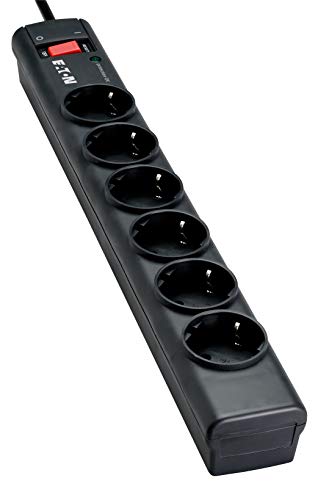 Steckdosenleiste/Überspannungsschutz – Eaton Protection Strip 6 Tel@ FR – PS6TF – 6 französische Steckdosen + 1 Telefonbuchse – Schwarz Steckdosenleiste/Überspannungsschutz – Eaton Protection Strip 6 Tel@ FR – PS6TF – 6 französische Steckdosen + 1 Telefonbuchse – Schwarz von Eaton