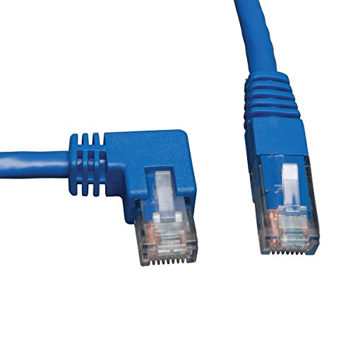 Tripp Lite Cat6 Gigabit Molded Patchkabel (RJ45 Linkswinkel M auf RJ45 M) Blau 3 m (N204-010-BL-LA) von Eaton