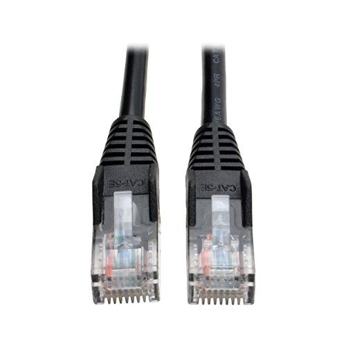 Tripp Lite N001-010-BK Cat5e 350 MHz hakenloses, anvulkanisiertes (UTP) Ethernet-Kabel (RJ45 Stecker/Stecker) - Schwarz, 3m von Eaton