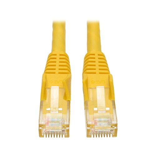 Tripp Lite N201-010-YW Cat6-Gigabit-Ethernet-Kabel (UTP) hakenlos, anvulkanisiert (RJ45 Stecker/Stecker), Gelb, 3,05 m von Eaton