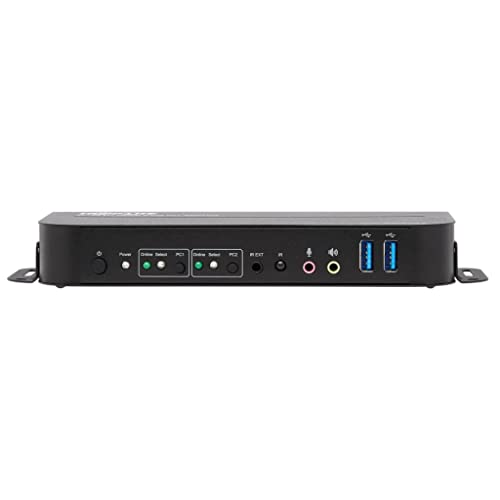 TrippLite by Eaton 2-Port HDMI/USB KVM-Switch - 4K 60 Hz, HDR, HDCP 2.2, IR, USB-Freigabe, USB 3.0 Kabel (B005-HUA2-K) von Eaton