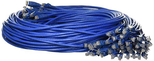 Eaton 50 Pack Cat6 Gigabit Snagless Molded UTP Patch Cable, RJ45 Male-to-Male Cable, Blue, 1.52 m / 5-ft. (N201-005-BL50BP) von Eaton