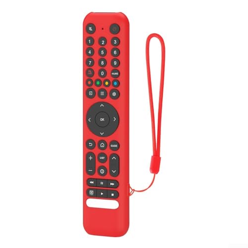 Eawfgtuw Schutzhülle für TCL RC716/RC833 Fernbedienung, stoßfeste Silikon-Fernbedienung, hautfreundlich, mit Schlaufe, mehrere Farben optional (rot) von Eawfgtuw