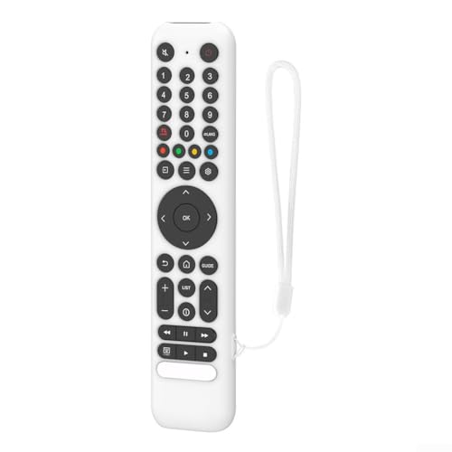 Eawfgtuw Schutzhülle für TCL RC716/RC833 Fernbedienung, stoßfeste Silikon-Fernbedienung, hautfreundlich, mit Schlaufe, mehrere Farben optional (weiß) von Eawfgtuw