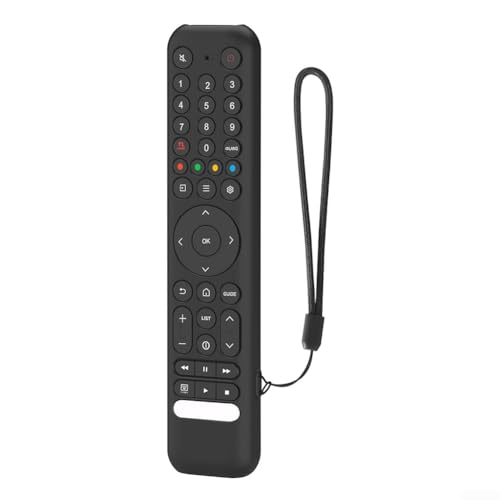 Eawfgtuw Schutzhülle für TCL RC716/RC833 Fernbedienung, stoßfeste Silikon-Fernbedienung, hautfreundlich mit Schlaufe, mehrere Farben optional (schwarz) von Eawfgtuw