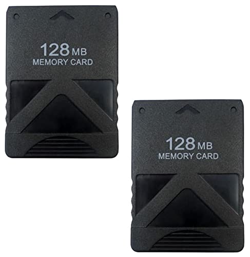 Eaxus® 2er Set Memory Card 128MB. Speicherkarte Geeignet für PlayStation 2 PS2 Konsole & Games. Zum Speichern Ihrer Spielstände von Eaxus