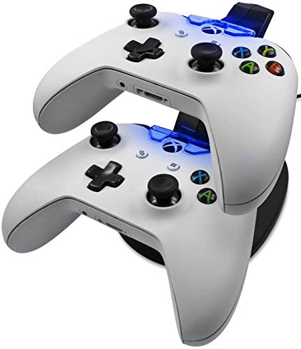 Eaxus® Ladestation für 2 x Xbox One Controller - Docking Station mit LED Beleuchtung von Eaxus