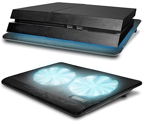 Eaxus® Padeax - Premium Kühler Geeignet für Playstation 5/4 & Laptop/Notebook - LED Lüfter Ständer Kompatibel mit PC, PS4, PS4 Pro, PS5 & Co. von Eaxus