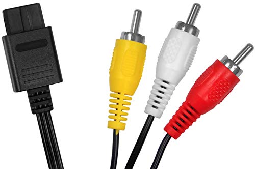 Eaxus® Video AV Kabel Geeignet für SNES, N64, GC - Super Nintendo, Nintendo 64, GameCube Kabel - 1,75 Meter TV Kabel von Eaxus