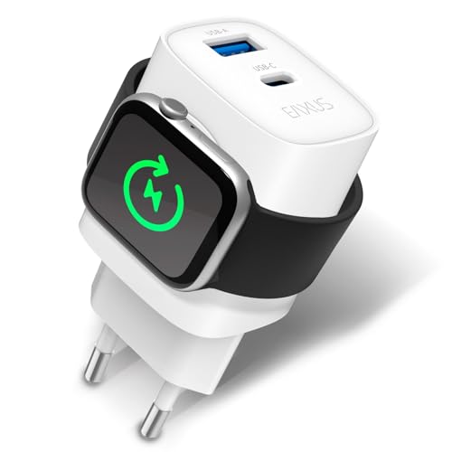 Eaxus 3in1 Netzeil mit USB-C USB-A + Aufladestation für Apple Watch, magnetisch 22W von Eaxus