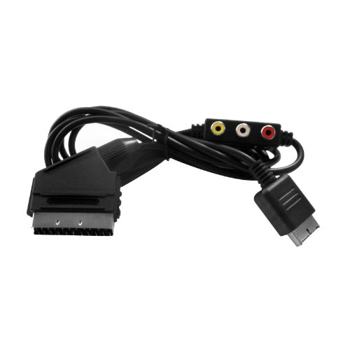 Eaxus RGB Scart Kabel Geeignet für Playstation - TV Kabel mit Audio Out - Kompatibel mit PSX PS1 PS2 PS3 von Eaxus