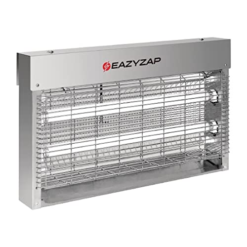 Eazyzap FP985 Energieeffizienter LED Fliegen- und Insektenvernichter | 150m² Reichweite | Langlebiger rostbeständiger Edelstahl | Eco-Lampen: 2 x 10 Watt | Ersatzbirne AJ638 von Eazyzap