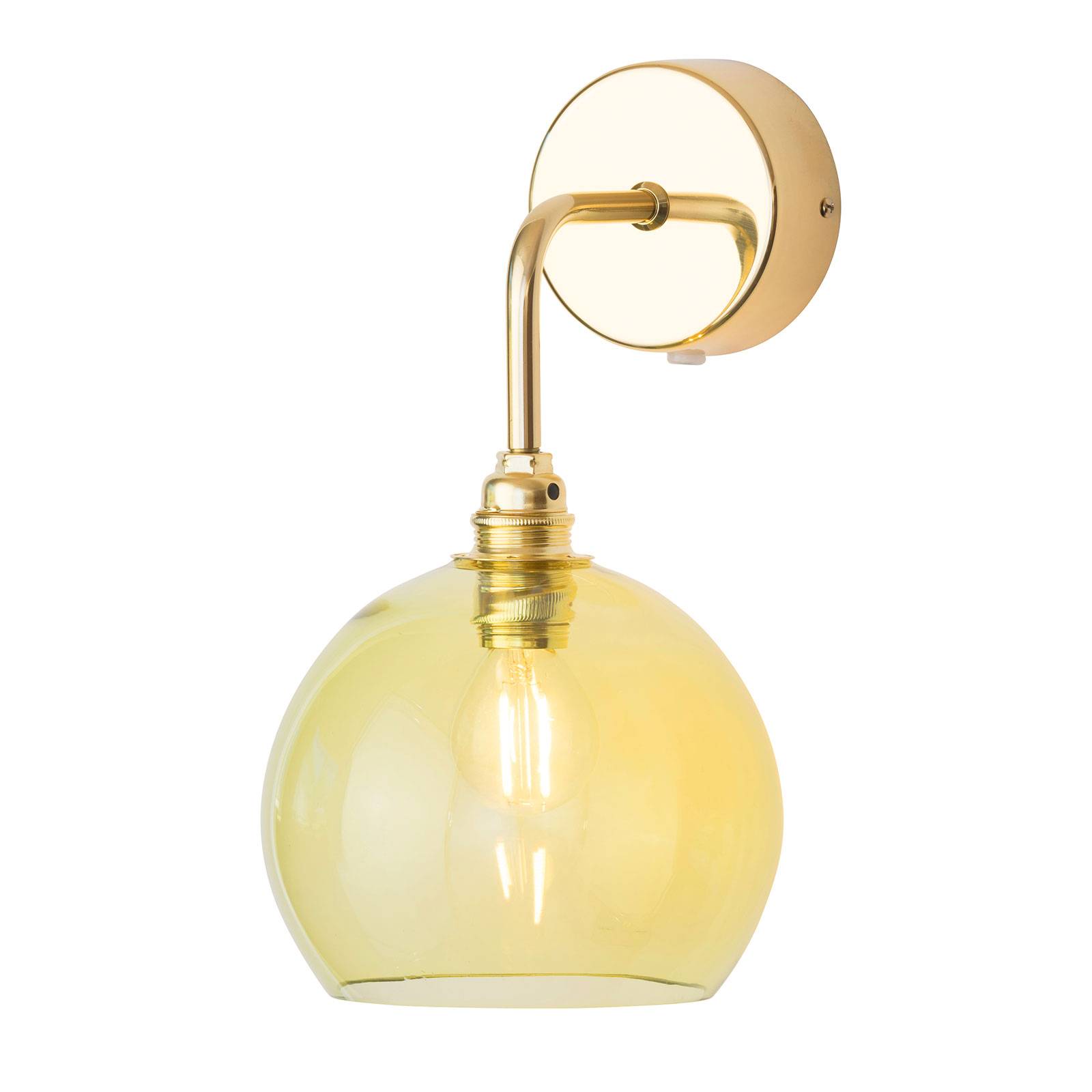 EBB & FLOW Rowan Wandlampe gold Schirm olivgrün von Ebb & Flow