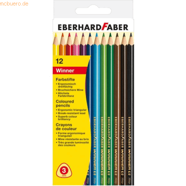 10 x Eberhard Faber Buntstifte Winner VE=12 Farben von Eberhard Faber