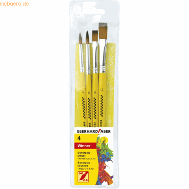10 x Eberhard Faber Pinsel-Set VE=4 Stück 2x rund/2x flach 10 x Eberhard Faber Pinsel-Set VE=4 Stück 2x rund/2x flach von Eberhard Faber