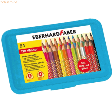 3 x Eberhard Faber Buntstift Tri Winner VE=24 Farben Kunststoffbox 3 x Eberhard Faber Buntstift Tri Winner VE=24 Farben Kunststoffbox von Eberhard Faber
